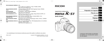 Pentax Série K-S2 Mode d'emploi | Fixfr