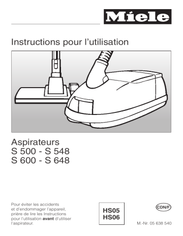 Manuel du propriétaire | Miele S 648 Manuel utilisateur | Fixfr