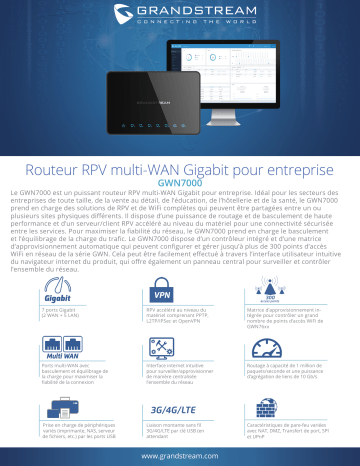 Grandstream GWN7000 Fiche technique | Fixfr