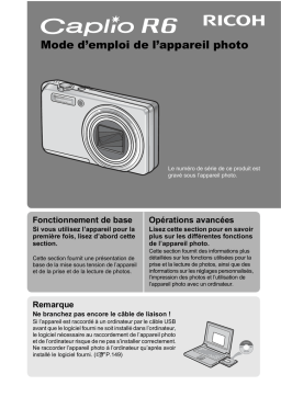 Ricoh Caplio R6 Mode d'emploi