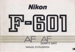 Nikon F601 Manuel utilisateur