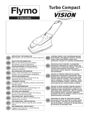 Manuel du propriétaire | Flymo TURBO COMPACT VISION Manuel utilisateur | Fixfr