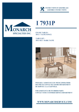 Monarch Specialties I 7931P TABLE SET Manuel utilisateur