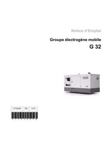 Wacker Neuson G32 Mobile Generator Manuel utilisateur | Fixfr