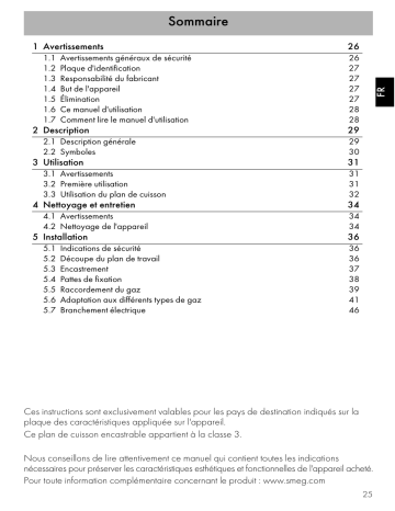 Manuel du propriétaire | Smeg P372XGHBN Manuel utilisateur | Fixfr