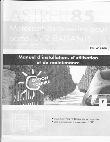 Manuel du propriétaire | Avidsen ASTRELL 85 Manuel utilisateur | Fixfr