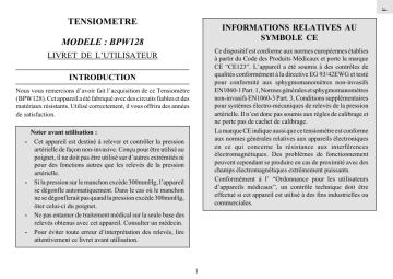 Manuel du propriétaire | Oregon Scientific BPW128 Manuel utilisateur | Fixfr