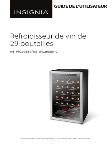 Insignia NS-WC29SS9 29-Bottle Wine Cooler Mode d'emploi | Fixfr