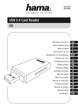 Hama 00123948 USB 3.0 Card Reader, SD Manuel utilisateur