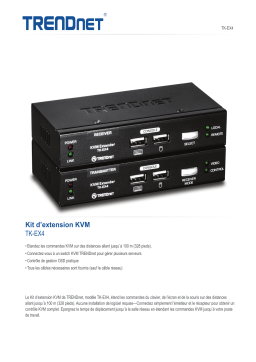 Trendnet TK-EX4 KVM Extension Kit Fiche technique