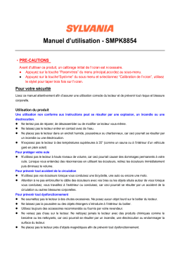 Sylvania SMPK 8854 Manuel utilisateur