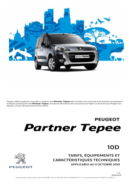 Peugeot Partner Tepee Manuel utilisateur