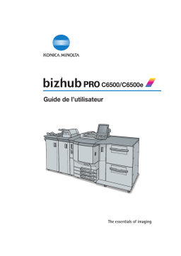 Konica Minolta BIZHUB C6500 C6500E Manuel utilisateur