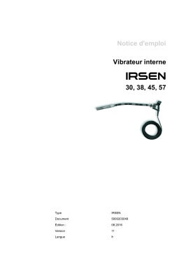 Wacker Neuson IRSEN38/042 High Frequency Internal Vibrator Manuel utilisateur