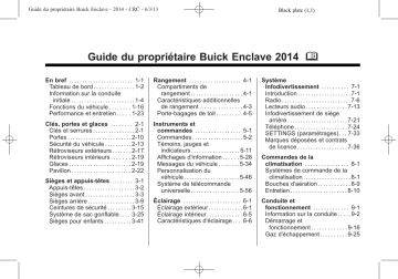 Buick Enclave Manuel du propriétaire | Fixfr