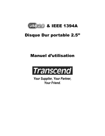 Manuel du propriétaire | Transcend TS80GHDC2 Manuel utilisateur | Fixfr