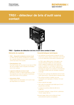 Renishaw TRS1 non-contact broken tool detection system Manuel utilisateur