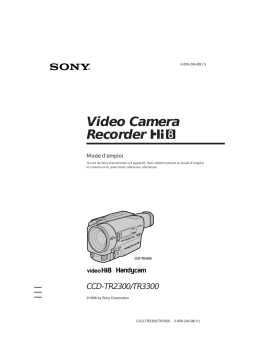 Sony CCD-TR2300 Manuel utilisateur