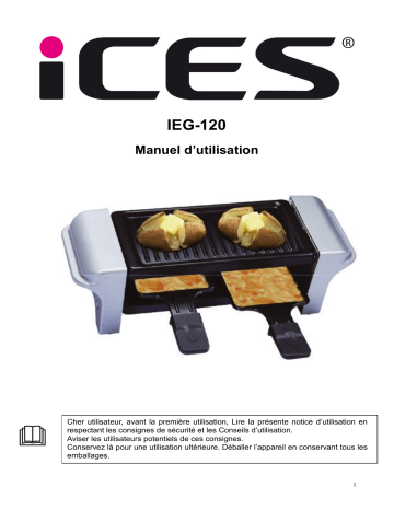 Manuel du propriétaire | Ices IEG 120 Manuel utilisateur | Fixfr