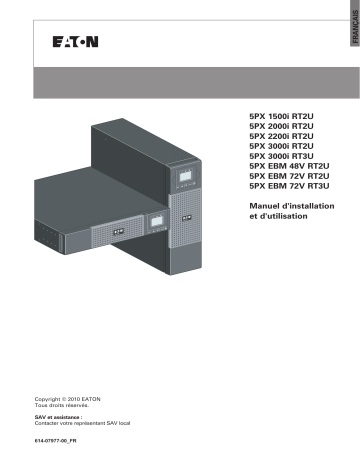 Manuel du propriétaire | Eaton 5P 1550I VA RACK 1U Manuel utilisateur | Fixfr