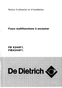 De Dietrich FB4344F1 Manuel utilisateur