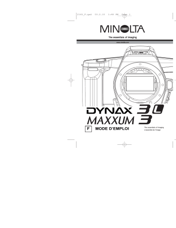 Manuel du propriétaire | Konica Minolta MAXXUM 3 Manuel utilisateur | Fixfr