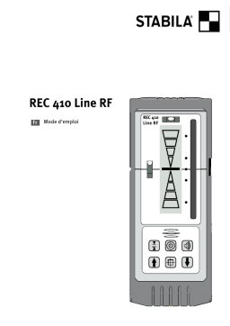Stabila Récepteur REC 410 Line RF Laser Accessoire Manuel utilisateur