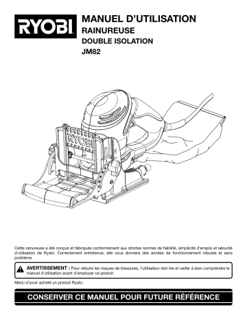 Manuel du propriétaire | Ryobi JM82K Manuel utilisateur | Fixfr