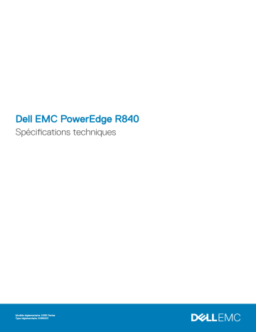 Dell PowerEdge R840 server Manuel du propriétaire | Fixfr