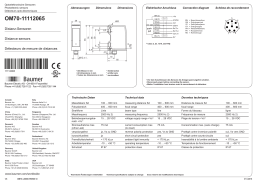 Baumer OM70-L0600.HH0500.VI Distance sensor Manuel utilisateur