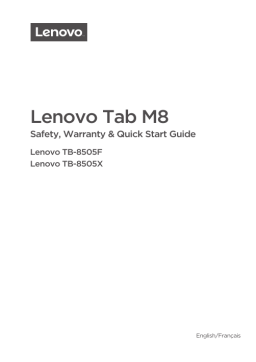 Lenovo Tab M8 HD Guide de démarrage rapide