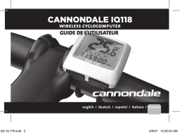 Cannondale Computers Manuel utilisateur