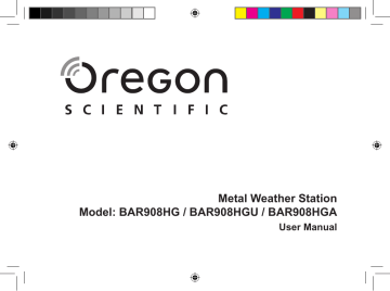 Manuel du propriétaire | Oregon Scientific BAR899HG Manuel utilisateur | Fixfr