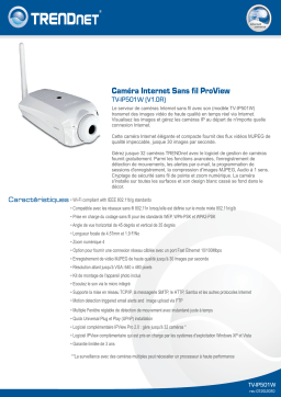 Trendnet TV-IP501W ProView Wireless Network Camera Fiche technique