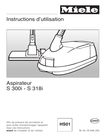 Manuel du propriétaire | Miele S 318I Manuel utilisateur | Fixfr