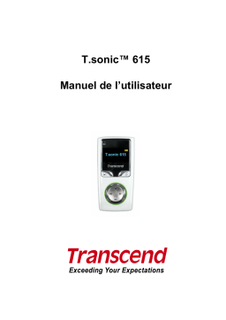 Transcend MP 615 Manuel utilisateur