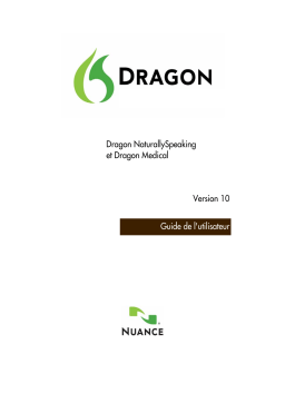 Nuance Dragon Medical 10 Manuel utilisateur