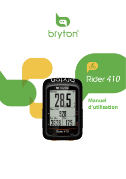 Bryton Rider 410 Manuel utilisateur