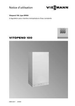 Viessmann VITOPEND 100 Manuel utilisateur