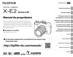 Fujifilm X-E2 Camera Manuel du propriétaire