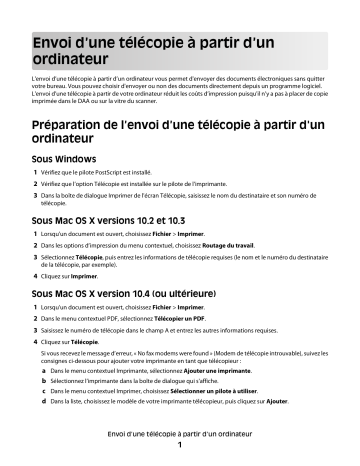 Manuel du propriétaire | Lexmark X342N Manuel utilisateur | Fixfr