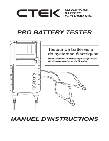 CTEK PRO Battery Tester Manuel du propriétaire | Fixfr