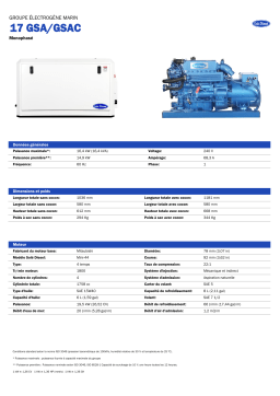 Solé Diesel 17 GSA/GSAC Marine Generator Manuel utilisateur