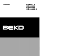 Beko CE68206C Manuel utilisateur