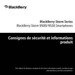 Blackberry STORM2 9500 Manuel utilisateur