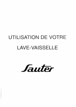 sauter VIP3B Lave-vaisselle Manuel utilisateur