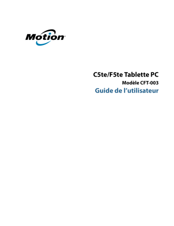 C5te Windows 8.1 | Mode d'emploi | Motion Computing F5te Windows 8.1 Manuel utilisateur | Fixfr