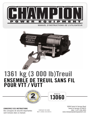 Champion Power Equipment 13060 Manuel utilisateur | Fixfr