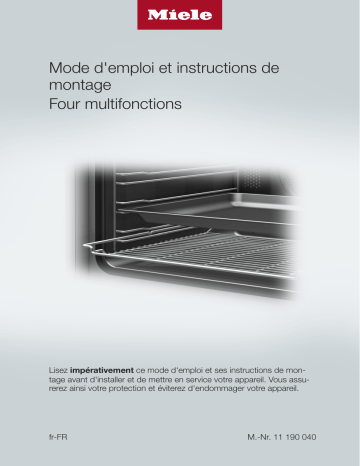 Manuel du propriétaire | Miele H7140 BM Manuel utilisateur | Fixfr