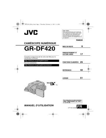 Mode d'emploi | JVC GR DF420 Manuel utilisateur | Fixfr